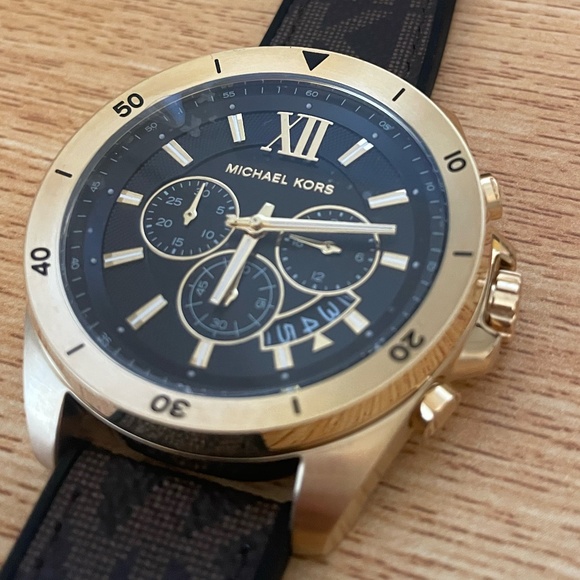 Michael Kors Brecken Chronograph Brown Mens Watch MK8849 - Picture 1 of 5